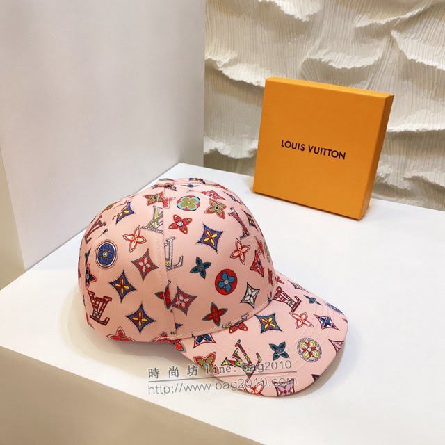 LV男女同款帽子 路易威登新款印花棒球帽鴨舌帽  mm1219